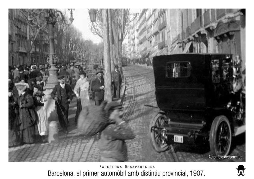 El primer coche matriculado en Barcelona 1907
